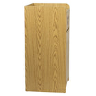 Flash Furniture Wood Tray Top Receptacle - Oak-Push Door with ''Thank You'' Message