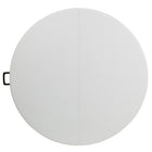 Flash Furniture 48" Round Bi-Fold Granite Plastic Banquet & Event Folding Table with Carrying Handle - White-Seats up to 4 Adults