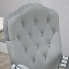 Vinsetto - Chaise de bureau à domicile réglable avec fonction d’inclinaison - gris-Tissu à effet velours, doux pour la peau et moderne