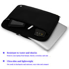 Vangoddy Neoprene 12" Laptop Protective Sleeve Case with Extra Pocket - Black-Padded Interior. Offers cushioning to shield your device from bumps and scratches.