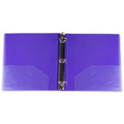 JAM Paper Plastic 1.5" 3-Ring Binder - Purple-Quantity: Sold Individually | Made to be long lasting and resist tearing or bending, easy to clean.