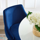 Modway Adorn Performance Velvet Counter Stool - Navy-Durable Stain-Resistant Fabric