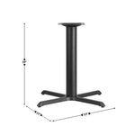 Flash Furniture – Base de table de restaurant en x en fonte de 33 x 33 po, avec hauteur de table de 4 po de diamètre, noir-Configuration de la base en X
