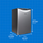 Danby 4.4 cu. ft. Contemporary Classic Compact Fridge - Black/Iridium Silver-Glass shelves