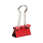 JAM Paper Colourful Binder Clips - Small - 3/4" - Red - 25 Pack-Binder clips' strong hold keeps stacks of loose paper securely fastened together, without the risk of slipping or falling out