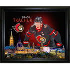 Brady Tkachuk Ottawa Senators Skyline Print - Framed Print - 20" x 16"-Premium virtual frames