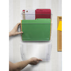 Storex Standard Wall Files Letter - Clear - 2 Pack-7" H x 13" W x 4" D