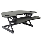 Rocelco 46" Corner Adjustable Height Desk Riser, w/Enhanced Vertical Range, Black-The CDR-46 offers unlimited height adjustment in a greater range for both shorter and taller people.