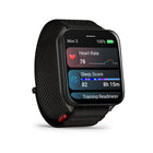 Garmin - Venu X1 - Noir avec fond en titane ardoise et bracelet en nylon ComfortFit noir-OPTIONS D'ENTRAÎNEMENT - Suivez tous vos mouvements grâce à plus de 100 applications sportives préchargées, notamment pour la course à pied, le golf, la musculation et bien plus encore. De plus, les programmes Garmin Coach pour la course à pied, la musculation et le cyclisme vous aident à atteindre vos objectifs, quels qu'ils soient