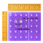 Azar Studio Base Pegboard Floor Stand - 60" x 17" - Purple-Fifty clear hooks included