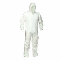 Forcefield Disposable Polyolefin Coverall - White - X-Large (024-FNW428)-Lightweight 100% Polyolefin (Tyvek)