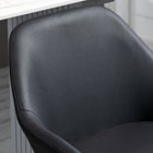 HOMCOM Adjustable Swivel Bar Stools with Footrest - Black - 2 Pack-The footrest prevents your legs from dangling
