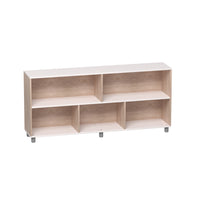 Beleduc Furniture - étagère en bois Palermo -pour salle de classe à 5 cubes et 2 couches à dos fermé - grain naturel-Armoire à 2 couches et 5 compartiments