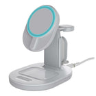OtterBox - Station de charge de 7,5 W 3-en-1 avec MagSafe - Blanc-Répusement aimant surélevé pour un fort alignement magnétique et attachement