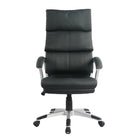 TygerClaw – Fauteuil de bureau moderne en cuir à dossier élevé, 14,6 x 25,6 x 30,3 po, noir-Soutien lombaire intégré qui maintient naturellement l'alignement de votre colonne vertébrale