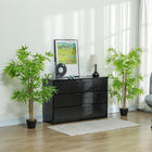 Outsunny - Arbre de bambou artificiel 5 pi en pot - vert - lot de 2-Convient pour la maison, les bureaux, la chambre, le couloir et plus encore 
