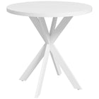 HOMCOM 29.5" Round Kitchen Table with Steel Leg for Small Spaces - White-Features a clean-lined silhouette and veneered top for contemporary beauty