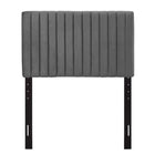 Modway Keira Performance Velvet Twin Headboard - Grey-Solid Wood and Particleboard Frame