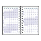 Blueline 2027 DuraFlex Daily Planner - 8" x 5" - Black - Bilingual-Note box on each page and monthly expense page at the end of each month