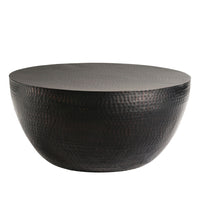Modway Mella 32" Metal Hammered Coffee Table - Black-32 Inch Metal Coffee Table