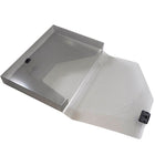 JAM Paper - Portefeuille en plastique avec boucle latérale - 9 3/4" x 13 1/2" x 1 1/2" - Gris fumée-Fabriqué à partir de plastique durable de haute qualité et doté d'une fermeture à boucle