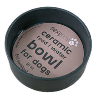 Dexypaws - Gamelle pour chien en céramique noire - 50 oz-bol de 8 pouces