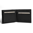 Champs Onyx Leather Access Top Wing Wallet - Black-Bill compartment