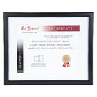 St. James Document/Certificate Frame - 8.5" x 11" with Mat or 11" x 14" without Mat - Black-Fits 8.5" x 11" certificates with included mat or 11" x 14" without mat