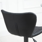 HOMCOM Adjustable Swivel PU Leather Bar Stools - Black - 2 Pack-Colour: Black