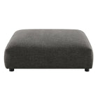Modway Solace Modular Upholstered Fabric Ottoman - Charcoal-Non-Making Floor Glides