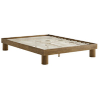 Modway Runa Wood Full Platform Bed - French Oak-Full Size Platform Bed