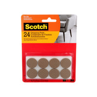 Scotch 1" Gripping Pads - 24 Pack-Textured pads deliver reliable traction