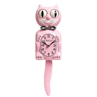 Kit-Cat Klock - Horloge murale Coccinelle en édition limitée - Satin rose-Horloge murale de personnage emblématique présentant les yeux roulants et la queue de pendule remuante signatures