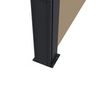 Outsunny Retractable Side Awning - 13' x 6' - Khaki-Fix one side to a wall and another side to concrete, cement floor or wood deck for better stability