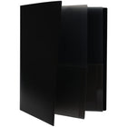JAM Paper - Chemises multi-poches en plastique robuste - organiseur à 6 pochettes - noir - Paquet de 2-Dossiers à poches multiples avec sections de poche intérieures | La couleur noire