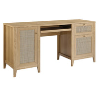 Modway Soma 63" Office Desk - Oak-Modern Office Desk