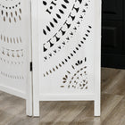 HOMCOM - Séparateur de pièce autoportant en bois à 3 panneaux pour bureau à domicile - blanc-Dimensions totales : 47,2 po l x 0,6 po P x 66,9 po H (120 x 1,6 x 170 cm)  
