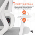 Sharper Image S-800 Ergonomic Mesh Swivel Executive Massage Chair - Light Grey-Height adjustable armrests with supportive, molded pad