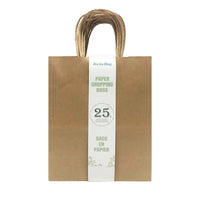 Reliabag - Sacs en papier à poignées torsadées - Kraft - 8,5 l x 4,75 P x 10,25 H po - Paquet de 25-Fabriqué avec du papier kraft premium 120 gsm