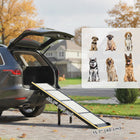 PawHut - Rampe pour chien pliable 69 po L pour voiture, VUS, camion, surface antidérapante en TPR, jusqu’à 220 lb-Système unique de stabilité à 3 points avec pied de support empêchant tout vacillement ou effondrement 