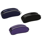 Staples Nylon Dual Zipper Oblong Pencil Case - Assorted Colours-2 separate compartments for organized storage