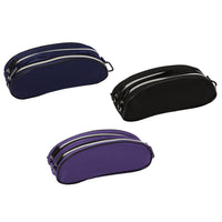 Staples - Pochette oblongue en nylon à double glissière, couleurs variées-2 compartiments de rangement séparés
