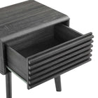 Modway Render End Table - Charcoal-Smooth Wood Grain Laminate