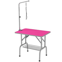 PawHut - Table de Toilettage pour Chien avec Bras Réglable en Hauteur de 8-39"-La barre est réglable, plage de 7,9 po -39,4 po H (20-100 cm)