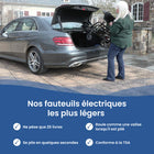 Journey - Air Elite Fauteuil électrique pliant léger - bleu-Le cadre en fibre de carbone ne pèse que 26 lb sans la batterie pour un transport et une manipulation plus faciles