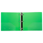 JAM PaperMD – Reliure en plastique à 3 anneaux, 3 po, vert, 2/paquet-Comprend des pochettes