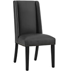 Modway Baron Vinyl Dining Chair - Black - 4 Pack-Dense Foam Padding for Comfort