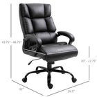 Vinsetto Ergonomic Adjustable Height Rocker Office Chair-This product is built to support a weight of up to 400 lb and boasts a generously wide seat designed with comfort