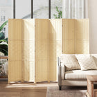 HOMCOM - Séparateur de pièce autoportant à 6 panneaux en bambou ondulé pour chambre, bureau intérieur - bois naturel-Conception pliable à 6 panneaux, facile à déplacer et peu encombrante pour le rangement 
