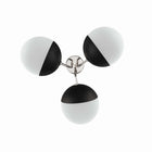 Modway Stellar 3-Light Semi-Flush Ceiling Light - Opal/Polished Nickel-Requires 3 E26 60W Lightbulbs